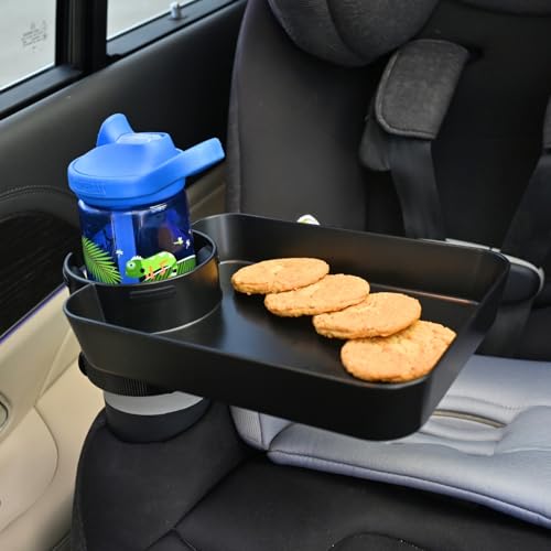Car Seat Tray for Kids, Adjustable Base Seat Tray, Car Seat Snack Tray, Car Seat Cup Holder Tray, Seat Tray for Kids Travel, Car Seat Tray for Toddler, Family Road Trip Essentials for Kids