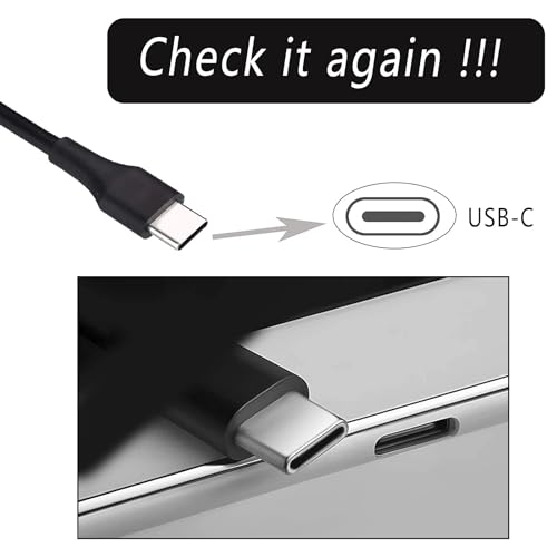 65W & 45W USB-C Laptop Power Adapter – Replacement Charger for Lenovo Chromebook, Yoga, ThinkPad, HP Chromebook, Dell Laptops