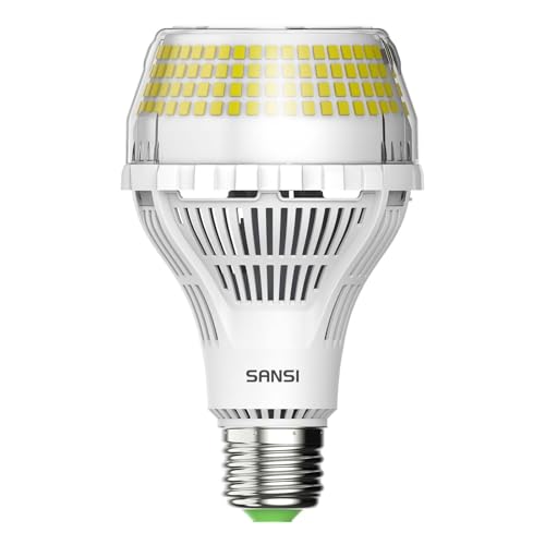 SANSI 400W Equivalent 6000 Lumens Brightest LED Light Bulb, 5000K Daylight E26 A21 Super Bright LED Bulb Non-Dimmable, 22-Year Lifetime, 40W Energy Saving for Home Workshop