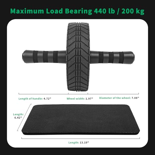 Ab Roller Wheel - AGREJO Ab Workout Equipment for Abdominal & Core Strength Training, Home Gym Fitness Equipment, Exercise Wheel for Men Women