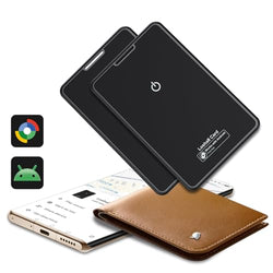 2 Pack Wallet Tracker Card for Android Bluetooth Tracker Work with Google Find Hub(Android Only), IP68 Waterproof, Item Finder for Bags, Keys, Passport