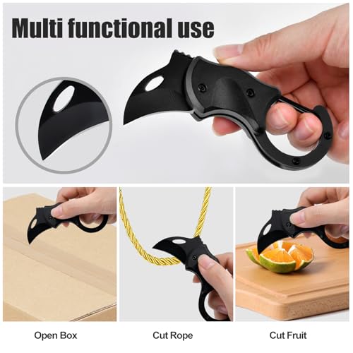 Valentines Day Gifts for Him Small Pocket Knife with Keychain Hunting Essentials Camping Fishing Cool Gadgets Gifts for Men Dad Husband Brother Boyfriend Birthday Christmas Anniversary Fathers Day