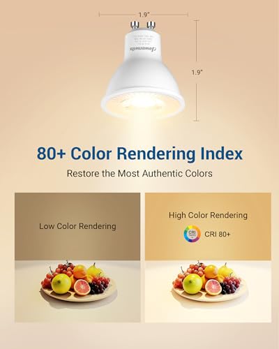 DEWENWILS 10-Pack GU10 LED Bulb Dimmable, 3000K Warm White GU10 Bulb Replacement for Track Lighting, 500LM, 7W(50W Equivalent) LED Light Bulb for Kitchen, Range Hood, Living Room, Bedroom