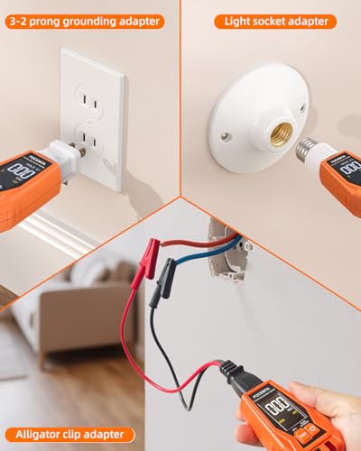 Circuit Breaker Finder Kit with GFCI Outlet Tester for 90-135V AC Circuits,includes Light Socket Adapter, 3-2 Prong Grounding Adapter & Clip adapter,Portable Electrical Tool with Carrying Case