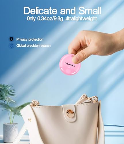 Ultrbeka Tracker 4 Pack Bluetooth Item Finder for iPhone – MFi Certified Smart Tracker Compatible with Apple Find My, Replaceable Battery, IP67 Waterproof Key Finder for Keys, Wallet, Luggage