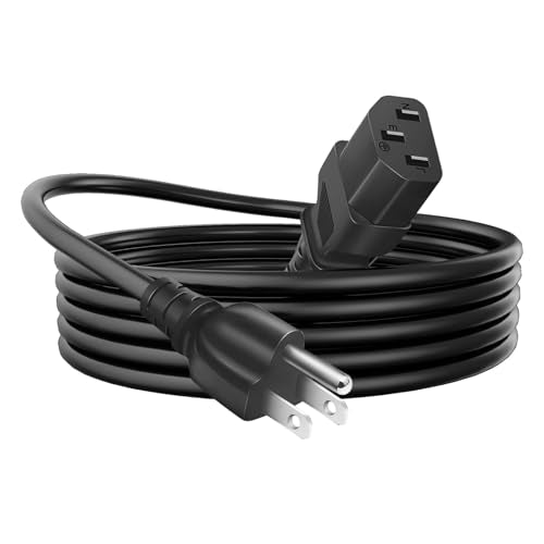 10FT 3-Prong AC Power Cord for ION Speakers & Monster Rockin Roller – Replacement Cable for Block Rocker, Tailgater, Pathfinder & Total PA Series