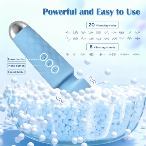 LUMIO Body Back Relaxation Massager - Mini - Travel - 9 Speeds 19 Modes - for Back - Foot - Arm Muscle Relaxation (Blue) (Blue)