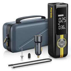 Fanttik X8 APEX Tire Inflator Portable Air Compressor, 1 Min Fast Inflation, 150PSI Cordless Tire Inflator with LED Dual Screen, Suitable for MPV, Car, Motorcycle, Up to 26.3″ Tires, Deluxe Package