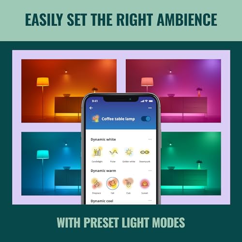 WiZ Connected Smart Light Bulbs, 2-Pack, Color A19 60W 800LM E26 Indoor LED Lights, Smart Bulbs with Motion Detection, Control with Voice or App