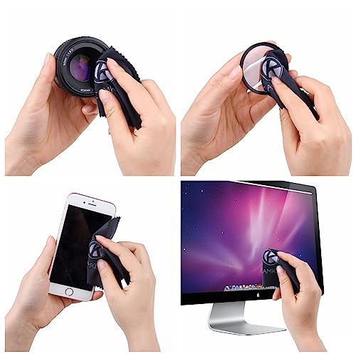 Camkix Lens and Screen Cleaning Kit - 2X Cleaning Spray 2X Microfiber Cloth - Perfect to Clean The Lens of Your DSLR and Compatible with Your Camera, Smartphone, Tablet, Notebook, etc.