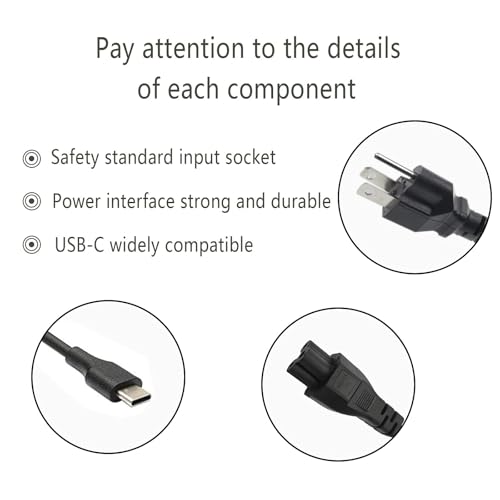 65W & 45W USB-C Laptop Power Adapter – Replacement Charger for Lenovo Chromebook, Yoga, ThinkPad, HP Chromebook, Dell Laptops