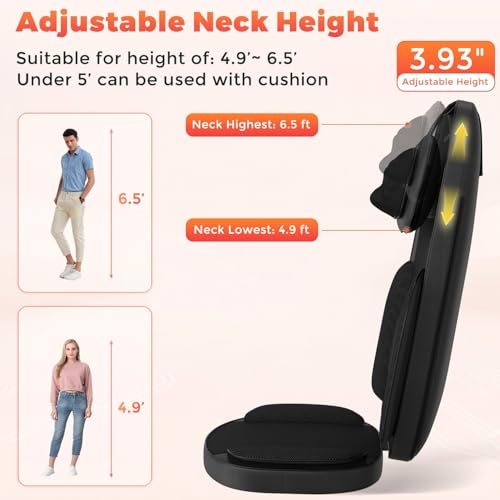 belhope Shiatsu Neck and Back Massager with Heat, 4D Kneading Back Massager for Pain Relief Deep Tissue, Comfortable Back Massage for Chair, Massage Mat for Home, Valentines Day Gifts for Men Women