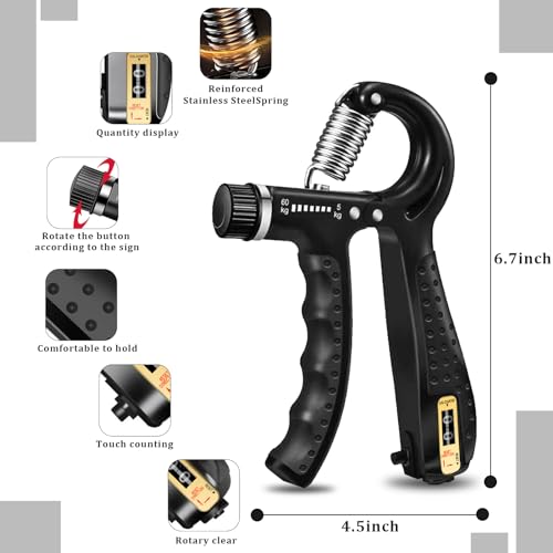 5-Pack Grip Strength Trainer Set – Hand Grippers, Finger Trainer, Forearm Strengthener & Grip Ball
