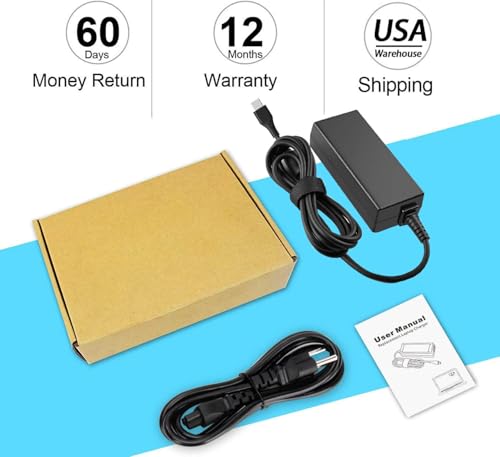 45W USB C Laptop Charger for Acer Chromebook R13 11 13 15 311 315 CP311 CP713 C933 CB5-312T R751T SF713 SP714 N17Q5 N17P6 N16Q10 N16Q14 N16Q12 N18Q1 N15Q13 PA-1450-78 A16-045N1A AC Adapter Power Cord