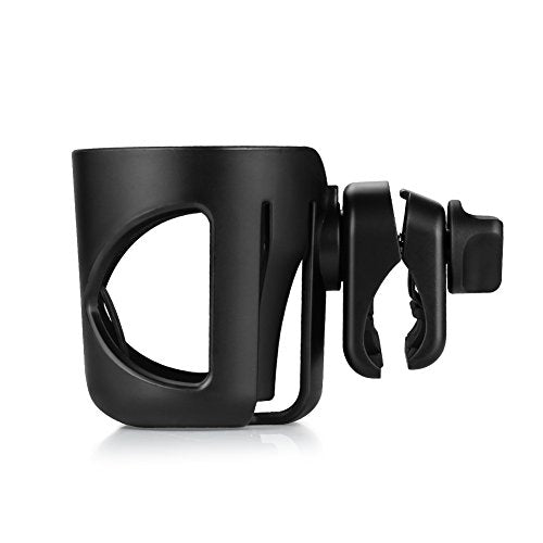 Accmor Universal Cup Holder, Stroller Cup Holder, 360° Rotatable Large Caliber Designed Bottle Holder for Stroller, Bike, Wheelchair, Walker, Scooter, Black