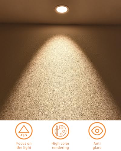MR16 LED Bulbs 50W Halogen Equivalent Landscape Light Bulbs, 2700K Warm White 5W GU5.3 MR16 12V Spotlight Bulb, Non-Dimmable 38° Beam Angle for Landscape, Recessed, Track Lighting 6 Pack