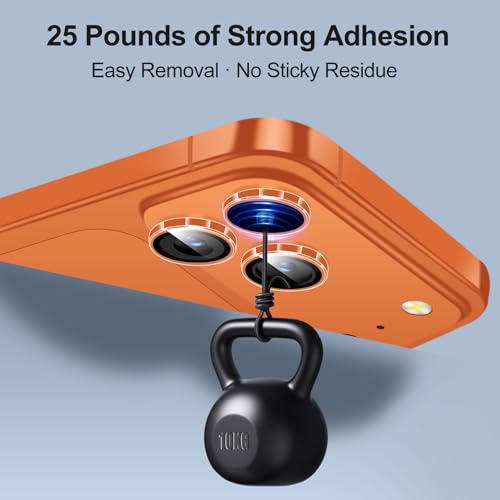 QHOHQ 3 Set Camera Lens Protector for iPhone 17 Pro Max/17 Pro/16 Pro Max/16 Pro/15 Pro Max/15 Pro, Individual Anti Shatter Lens Protector,[15FT Military Grade Protection],1-Second Auto-Install- Clear