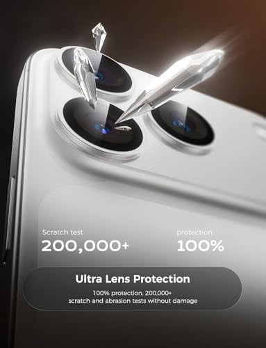 MAGIC JOHN 2 Pack Camera Lens Protector for iPhone 17 Pro Max, Full Coverage, Metal Aluminum Alloy Camera Lens Film, HD Clear, Scratch Resistant, Case-Friendly, Sliver