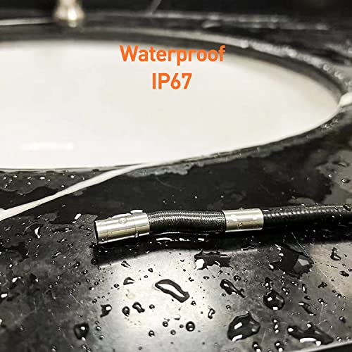 DXZtoz Two-Way Articulating Borescope with Light, Video Industrial Endoscope Inspection Camera with 0.33in Articulated Scope for Engine Automotive Aircraft Mechanics- 5.5FT