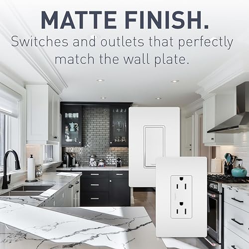 Legrand Radiant 885TRWCC21 15 Amp Decorator Duplex Outlet, White, 1 Count