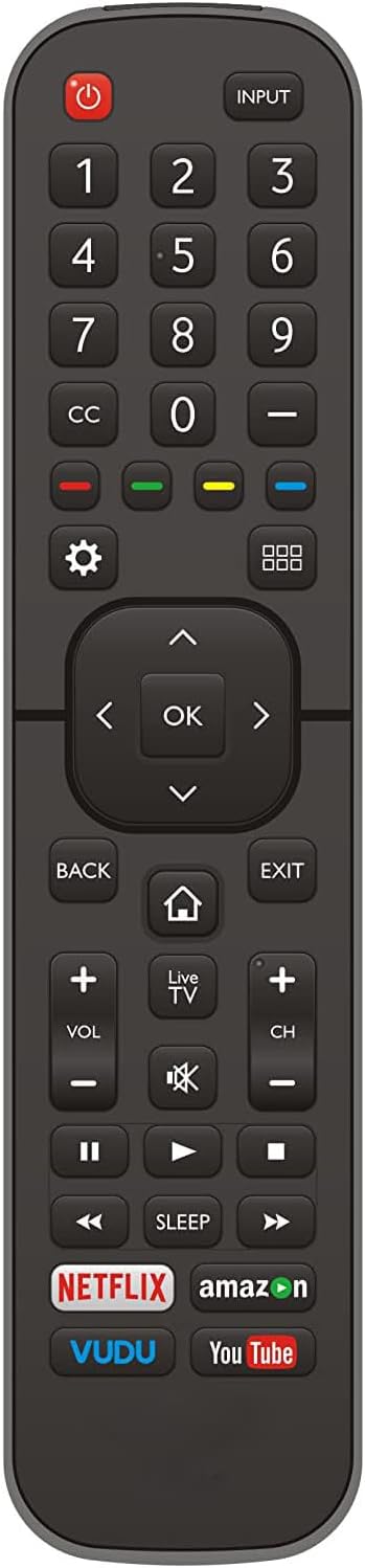 Universal for All Hisense-TV-Remote Compatible with All Hisense 4K LED HD UHD Smart TVs - Not for fire & roku TV