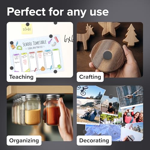 Strong Ceramic Round Magnets With Adhesive Backing (0.7x0.12"/18x3mm, 100 pcs) - Heavy Duty Sticky Magnets, Non-Corrosive, Versatile For Home, Office, Workshop, Whiteboard, Fridge And Hobby Use