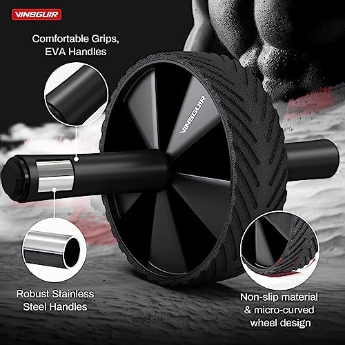 Vinsguir Ab Roller Wheel - Ab Workout Equipment for Abdominal & Core Strength Training, Home Gym Fitness Equipment for Men Women