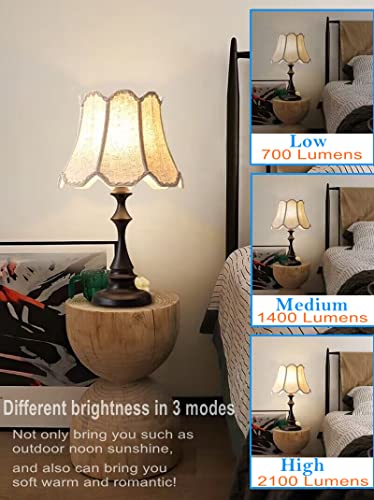 TJBB 4 Pack 3 Way LED Light Bulbs 50 100 150Watt Soft White 3000K Equivalent, 5/10/15W Three Way Light Bulbs A19 E26 Base, 700 1400 2100 Lumens