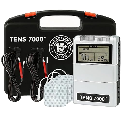 TENS 7000 Digital TENS Unit with Accessories – Muscle Stimulator Machine for At-Home Use