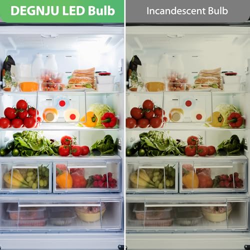 LED Refrigerator Light Bulb, 40 Watt Equivalent, 120V, Fridge Light Bulb 5000K Daylight White, A15 Appliance Bulb 5.5W for Freezer, 650LM, E26 Standard Base, 120V, Non-Dimmable, 2 Pack