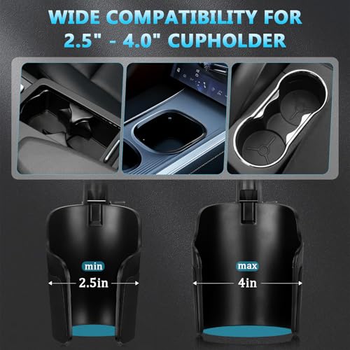 Magnetic Cup Holder Phone Holder for Magsafe, 360° Adjustable Long Gooseneck & Powerful N54 Magnet Cell Phone Mount for Car Compatible with iPhone & Samsung & All Smartphones