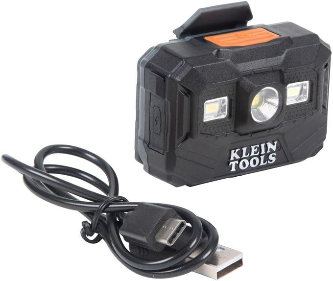 Klein Tools 56062 Rechargeable LED Headlamp / Worklight for Klein Hardhats, 300 Lumens, All-Day Runtime, 3 Modes, for Work and Outdoors