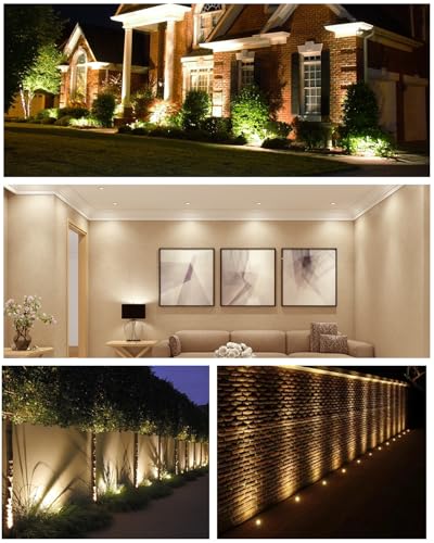 MR16 LED Bulbs 50W Halogen Equivalent Landscape Light Bulbs, 2700K Warm White 5W GU5.3 MR16 12V Spotlight Bulb, Non-Dimmable 38° Beam Angle for Landscape, Recessed, Track Lighting 6 Pack