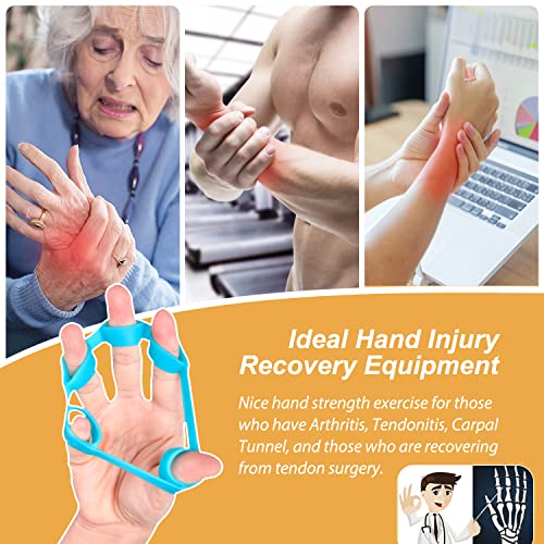Hand Grip Strengthener Set (6 PCS) – Finger Exerciser & Grip Trainer for Wrist, Finger & Forearm Workout