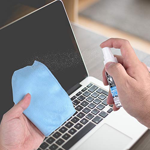 Camkix Lens and Screen Cleaning Kit - 2X Cleaning Spray 2X Microfiber Cloth - Perfect to Clean The Lens of Your DSLR and Compatible with Your Camera, Smartphone, Tablet, Notebook, etc.