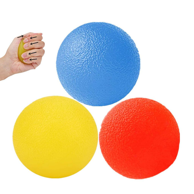 3 Resistance Levels Hand Exercise Balls, Stress Balls for Adults, Squeeze Balls for Physical Therapy, Hand Grip Strength Trainer Hand Squeezers for Strength, Wrist Forearm Finger Exerciser
