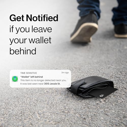 SPOTMINDERS Apple MFi Certified Wallet Tracker PRO for Travel Credit Card Design Works with Apple Find My IP68 Waterproof Rechargeable Tracking Card for Wallet Luggage Passport 0.07in Slim Item Finder
