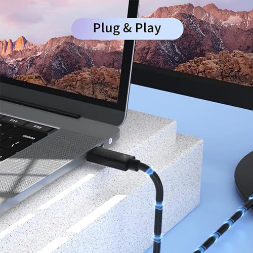 USB C to VGA Cable 3ft, VGA to USB C Cable for Monitor, Compatible with MacBook Pro/Air, iPad Pro, Phone, Laptop, Projector