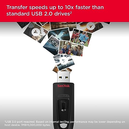 SANDISK 64GB 2-Pack Ultra USB 3.0 Flash Drive (2x64GB) - SDCZ48-064G-GAM462, Black