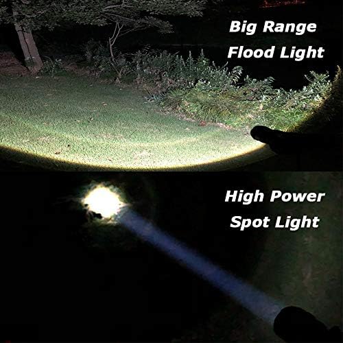 LED Emergency Handheld Flashlight, 4 Pack, Adjustable Focus, Water Resistant with 5 Modes, Best Tactical Torch for Hurricane, Camping, Dog Walking