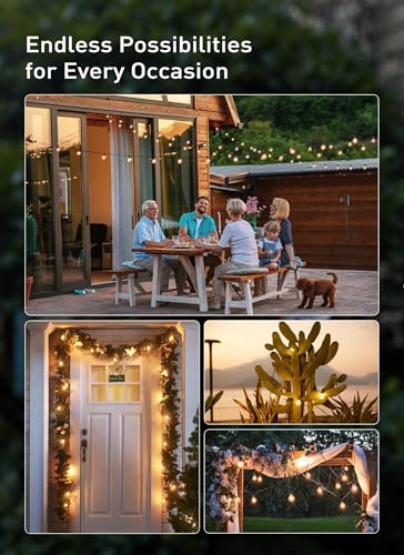 Brightown 25 Pack G40 LED String Light Replacement Bulbs - E12 Base, 2200K Warm White, Shatterproof Plastic, Waterproof, 1.5 Inch Dimmable LED Light Bulb for Indoor Outdoor Patio Lights