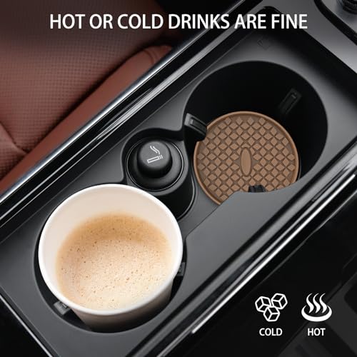 ME.FAN Car Cup Coasters [4 Pack] Silicone Car Coasters/Cup Mats, Non-Slip Recessed Car Interior Accessories Coffee