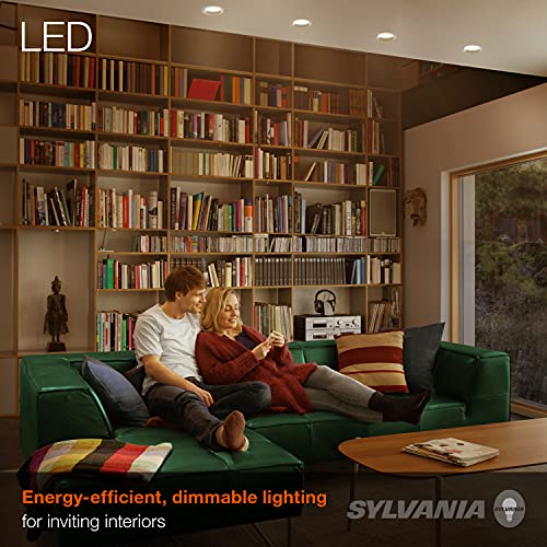 Sylvania ECO LED BR30 Light Bulb, 65W = 10W, Dimmable, Frosted Finish, 650 Lumens, 2700K, Soft White - 4 Pack (40870)