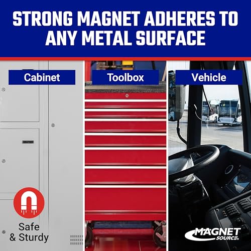 Master Magnetics Magnetic Cup Holder - Caddy for Bottles, Glasses, and Cans - Fits on Fridge, Lawnmower, Forklift, Cart, or Ladder - Heavy-Duty Magnet