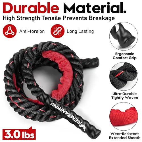 Weighted Jump Rope for Men and Women, 3lb 4lb 5lb Adult Heavy Skipping Rope, Jumprope for Fitness,Workout Equipment, Fitness Equipment for Home Gym Exercise,Improve Strength and Building Muscle