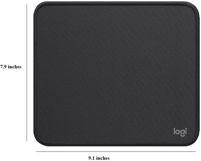 Logitech Mouse Pad - Studio Series, Computer Mouse Mat with Anti-Slip Rubber Base, Easy Gliding, Spill-Resistant Surface, Durable Materials, Portable, in a Fresh Modern Design, Graphite