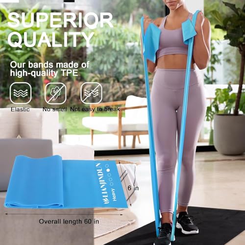 Lianjindun 5 Pcs Professional Resistance Bands. Latex-Free, Pilates Band, Work Out Bands, Stretch Bands for Working Out Women or Men, Exercise Bands Set for Pilates, Physical Therapy, Yoga