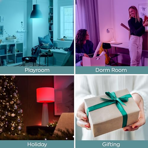 GE LED+ Color Changing LED Light Bulbs with Remote, No App or Wi-Fi Required, A19 Standard Bulbs (2 Pack)