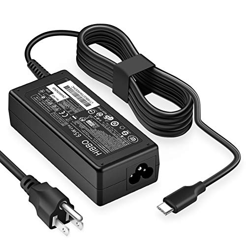 Charger Compatible with HP Laptop Chromebook 65W 45W USB C Fast Power Adapter