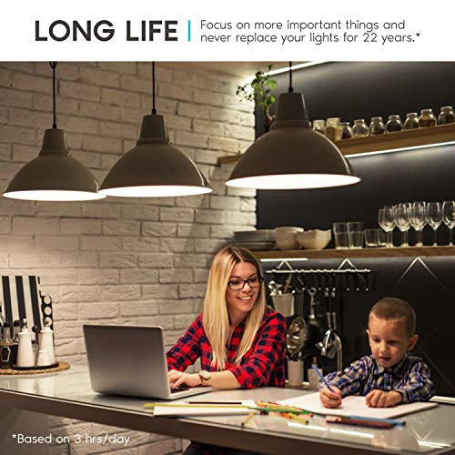 LUXRITE A19 LED Light Bulb 60W Equivalent, 3000K Soft White Dimmable, 800 Lumens, Standard LED Bulb 9W, E26 Base, Energy Star, Enclosed Fixture Rated, Perfect for Lamps and Home Lighting (4 Pack)